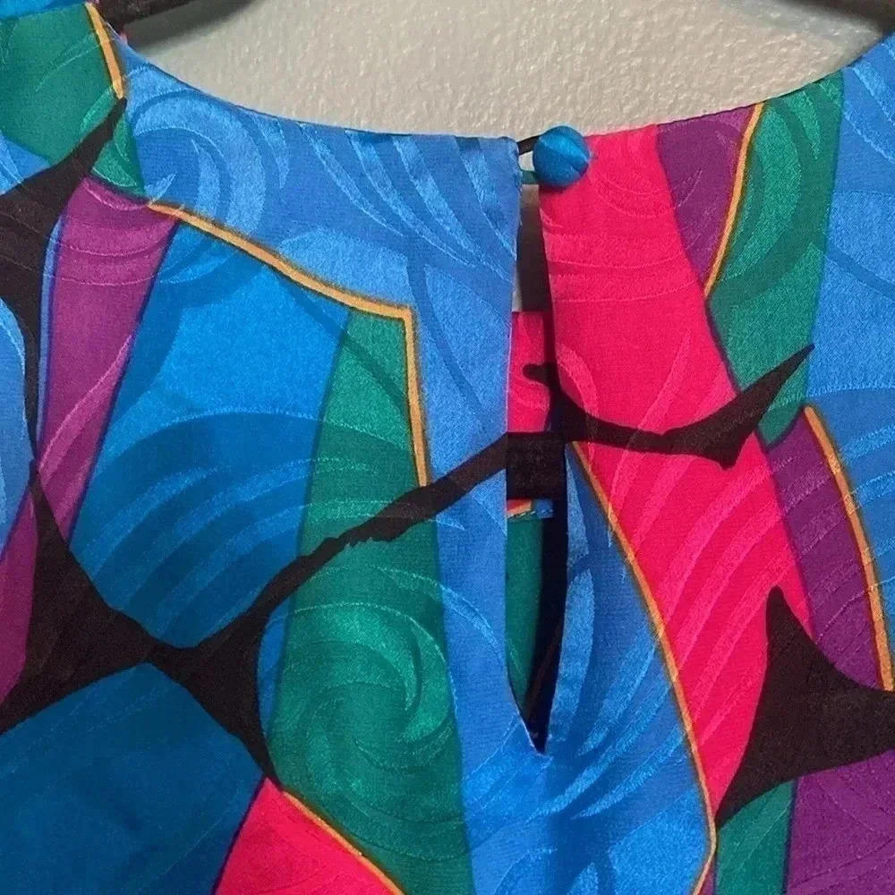Vintage Adrianna Papell 100% silk blouse - 80s - size 10 - long sleeve - Picture 6 of 7